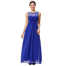 Starzz sans manches en mousseline de soie robe de bal Royal Blue Robe robe de bal ST000064-3